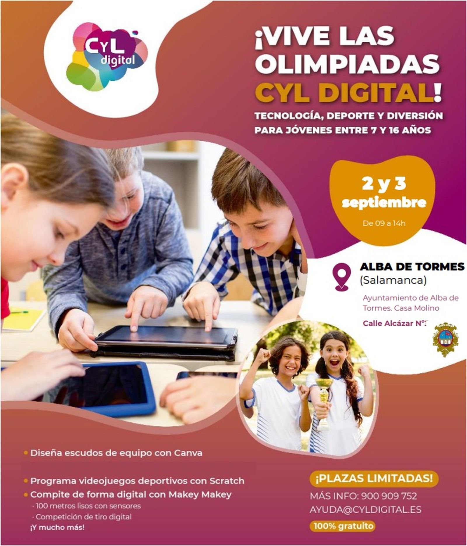 Alba de Tormes acogerá las Olimpiadas CYL Digital en el mes de septiembre