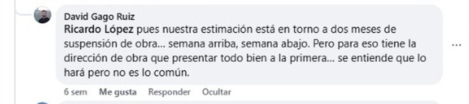 Otro de los comentarios en la misma noticia