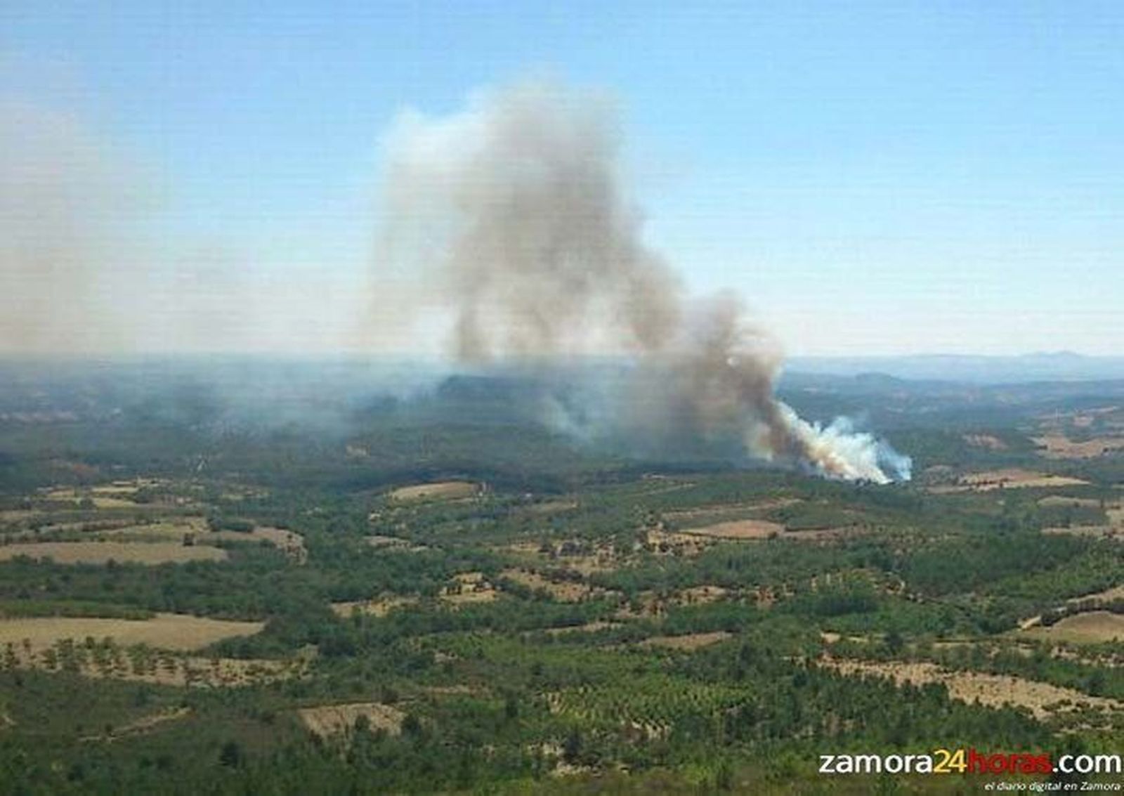 Controlado un incendio forestal intencionado en Villalverde, en el término municipal de Justel