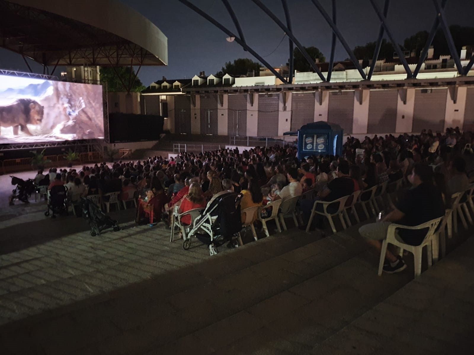Una de la proyecciones del Festival de Cine al Aire Libre.