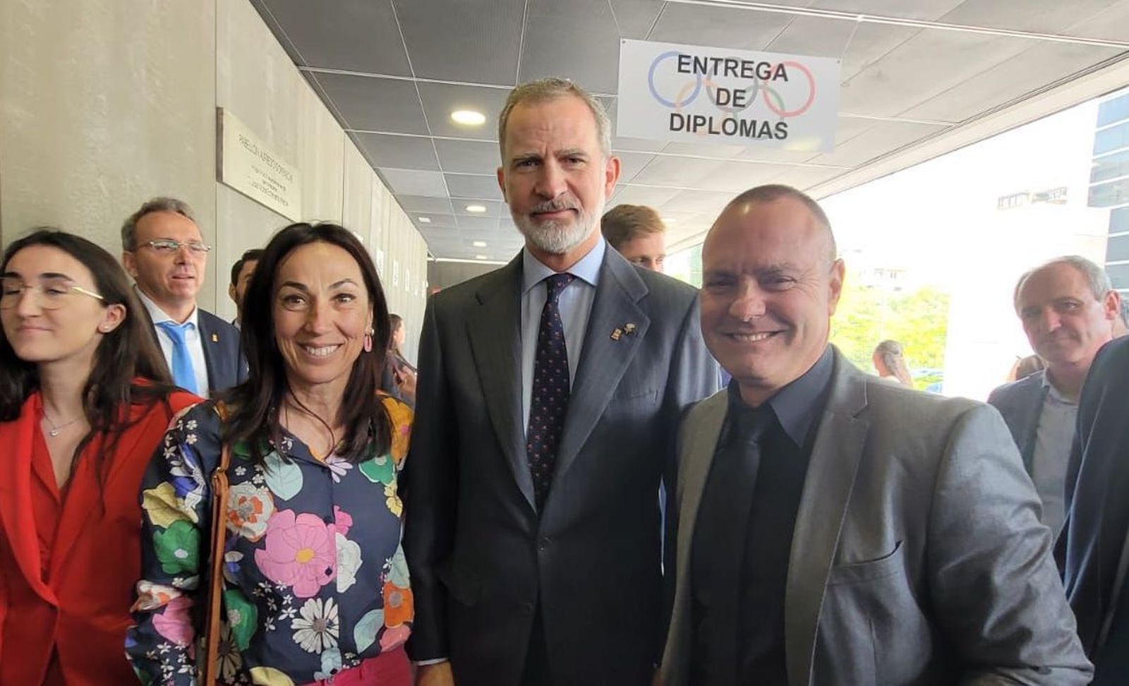 Dori Ruano, junto al Rey Felipe VI