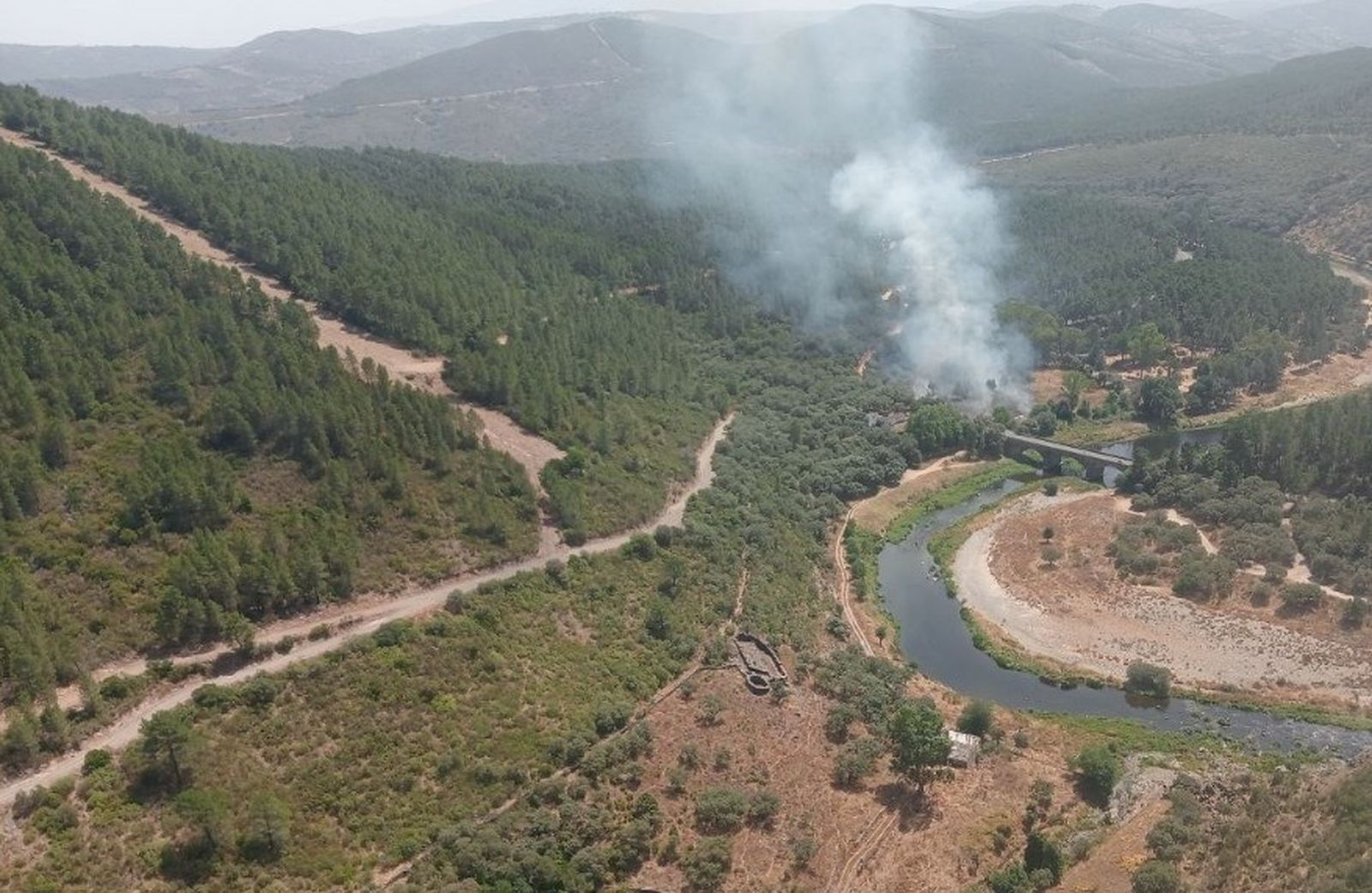 Incendio Herguijuela de la Sierra