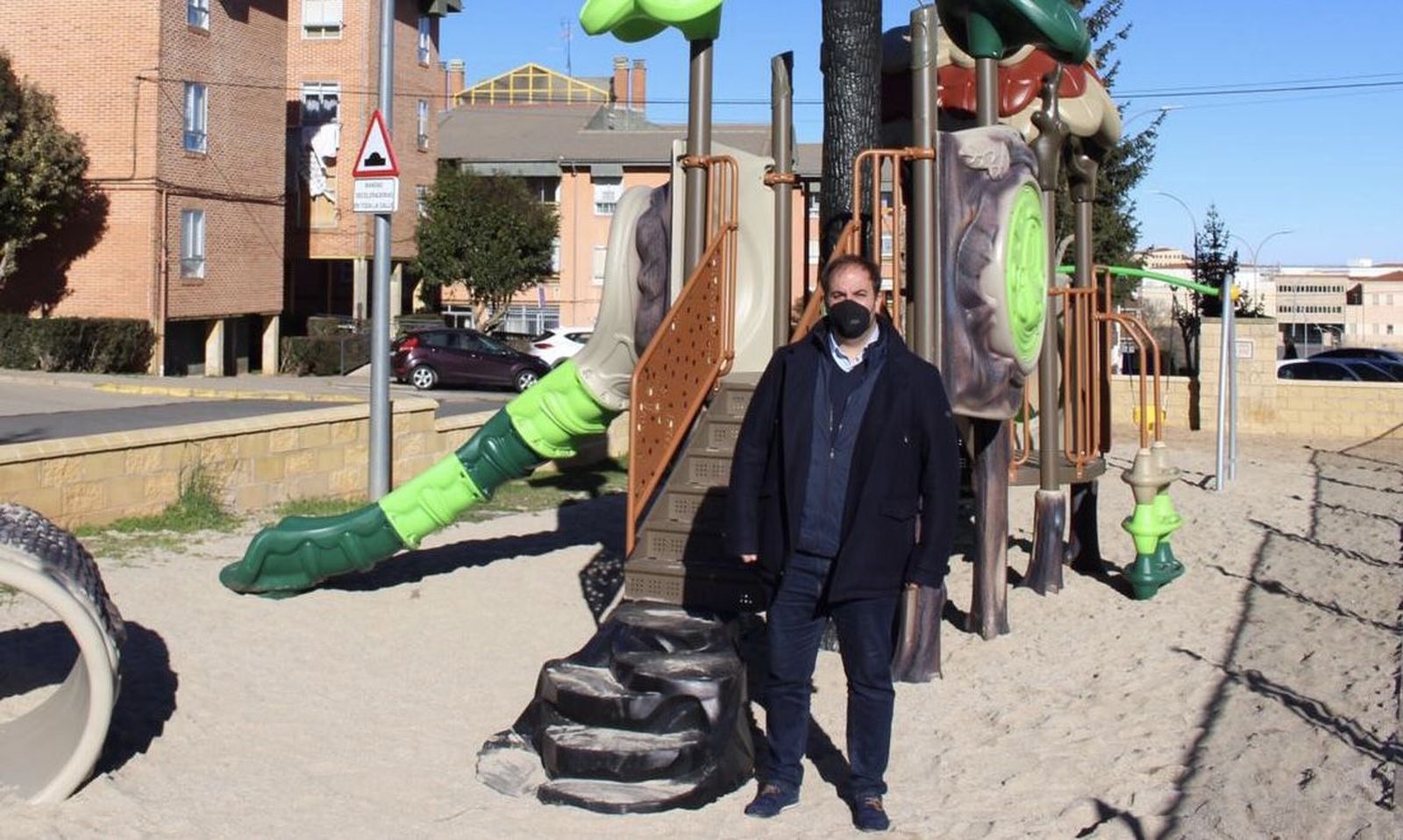Roberto Martín, en el parque del barrio de San José