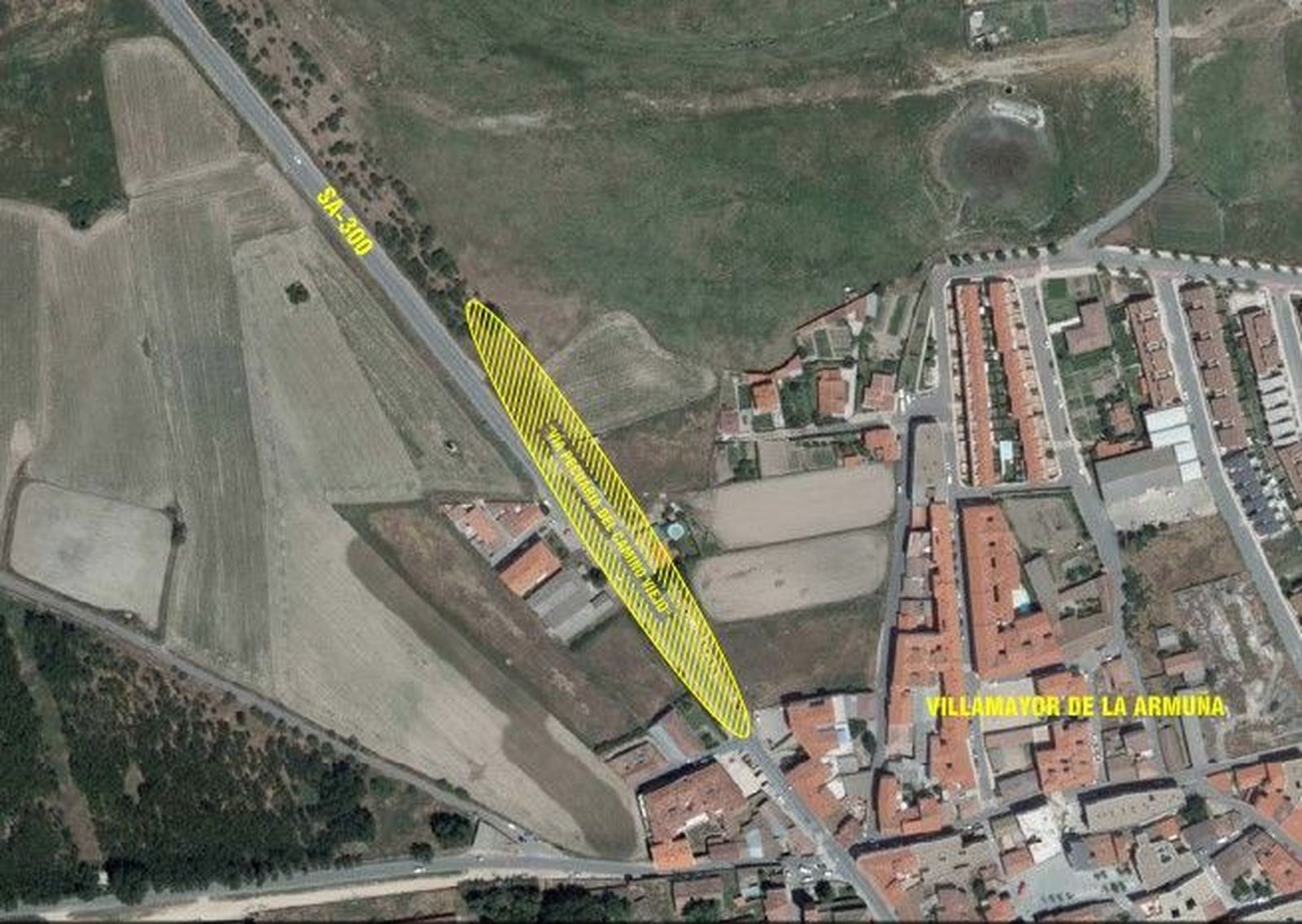 Proyecto de reforma acceso norte a Villamayor. Foto Ayto Villamayor