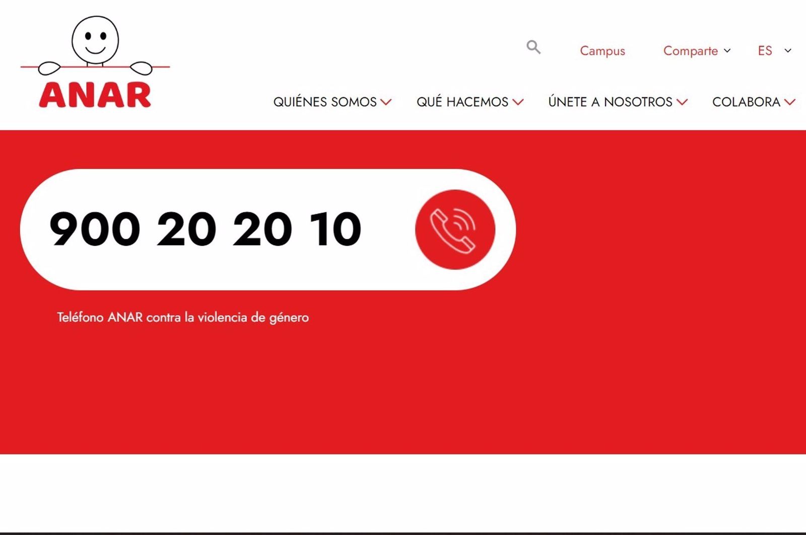 Archivo - Teléfono ANAR contra la violencia de género. - FUNDACIÓN ANAR - Archivo