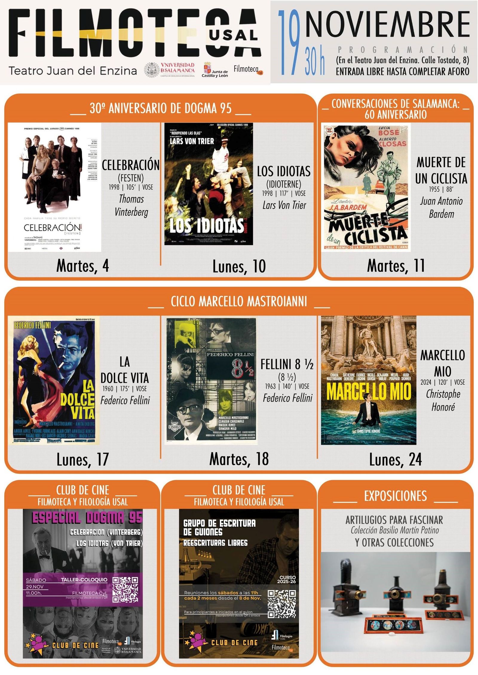 La Filmoteca de Castilla y León rinde homenaje a las Conversaciones de Salamanca y al movimiento Dogma 95