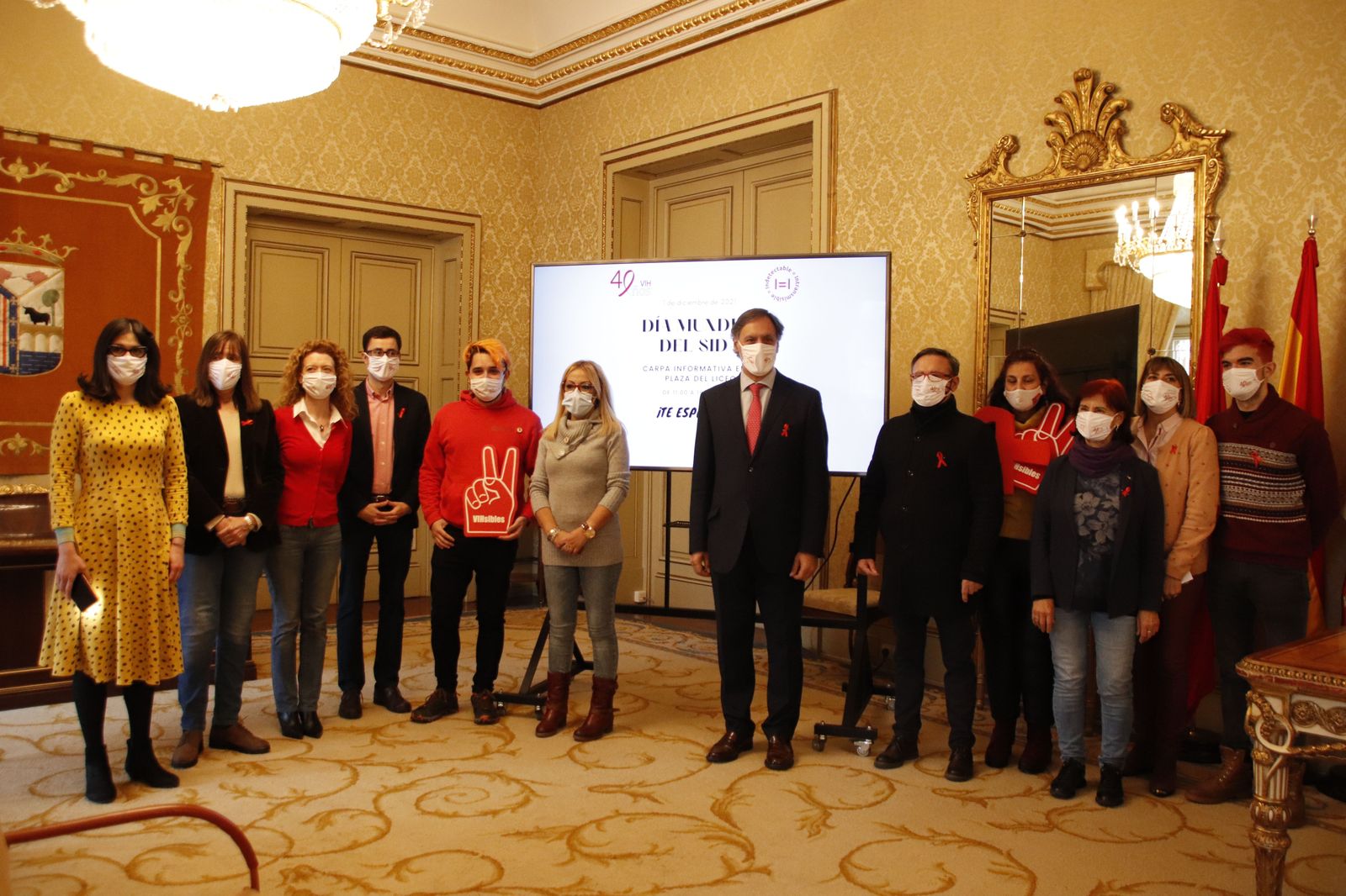 El alcalde recibe al comité Antisida de Salamanca con motivo del Día Mundial de la Lucha contra el Sida