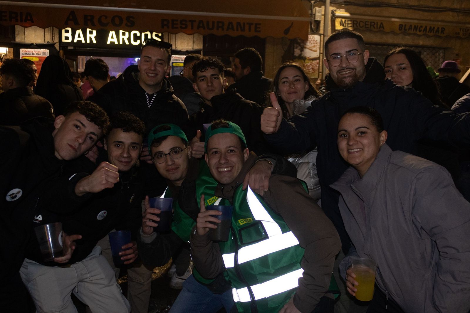 Salamanca de noche, sábado del Carnaval del Toro de Ciudad Rodrigo