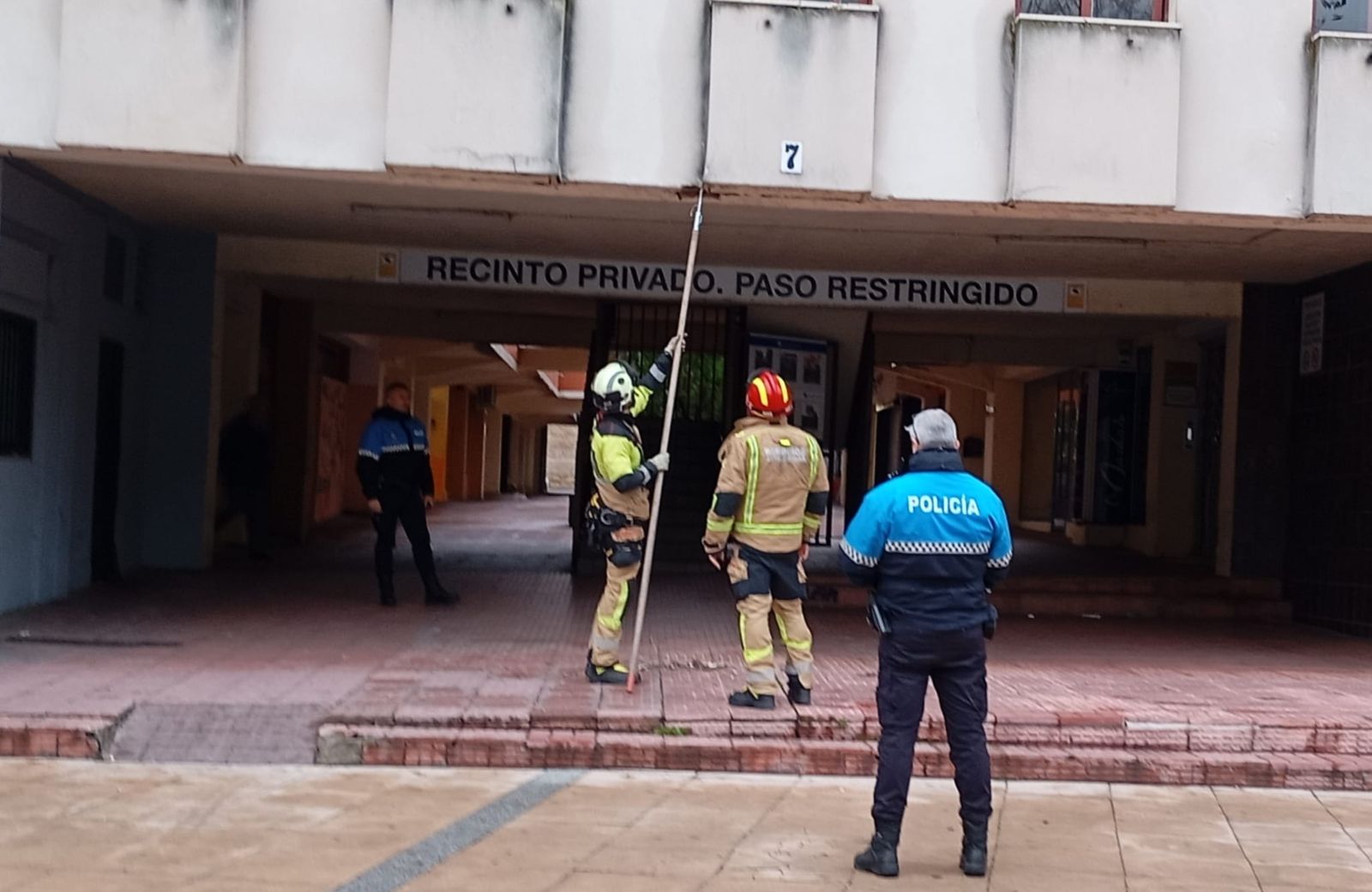 Desprendimientos en el pasaje del Cuertel Viejo