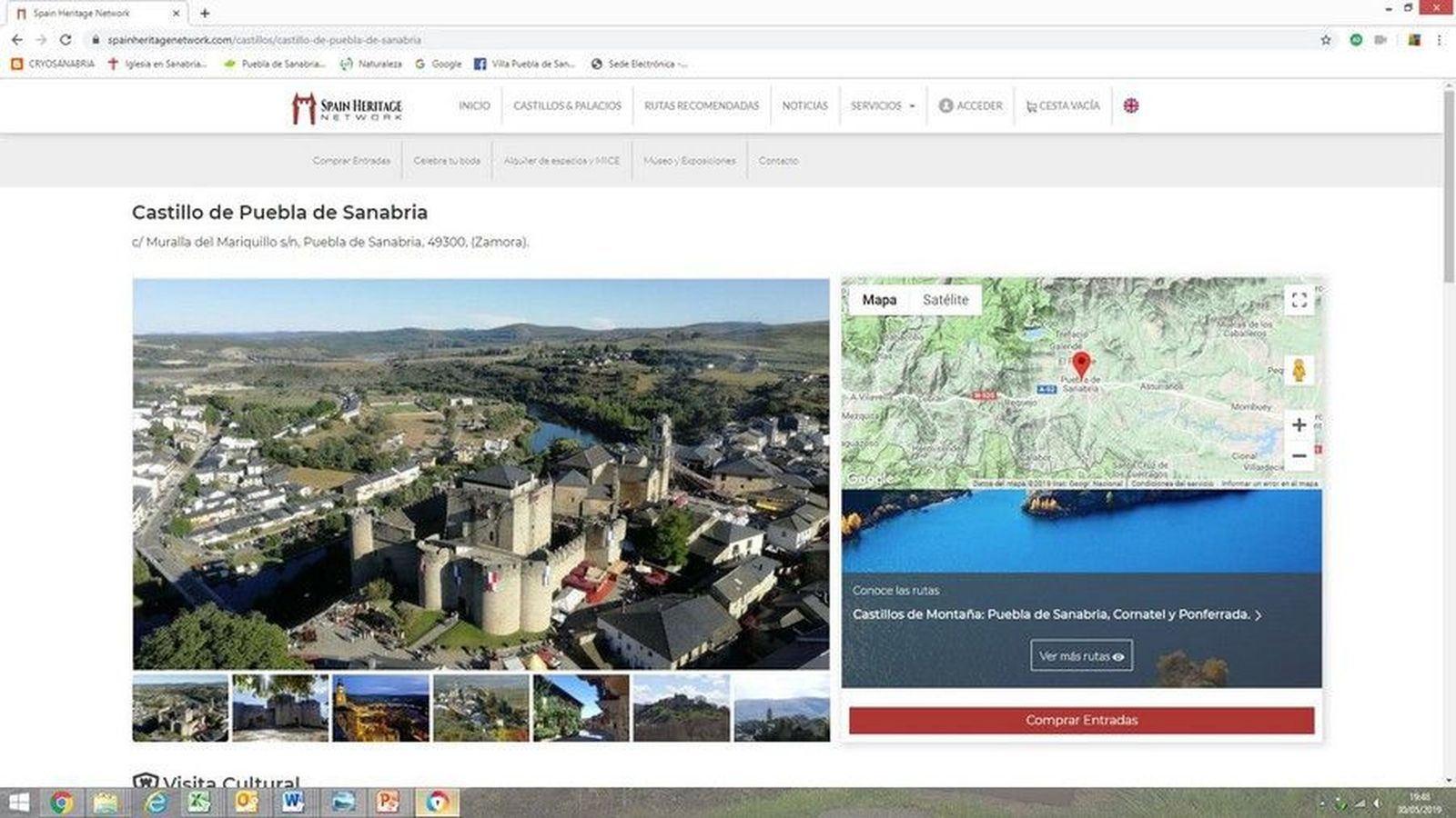 Nota de prensa CASTILLOS Y PALACIOS Puebla en Spain Heritage Network (1)