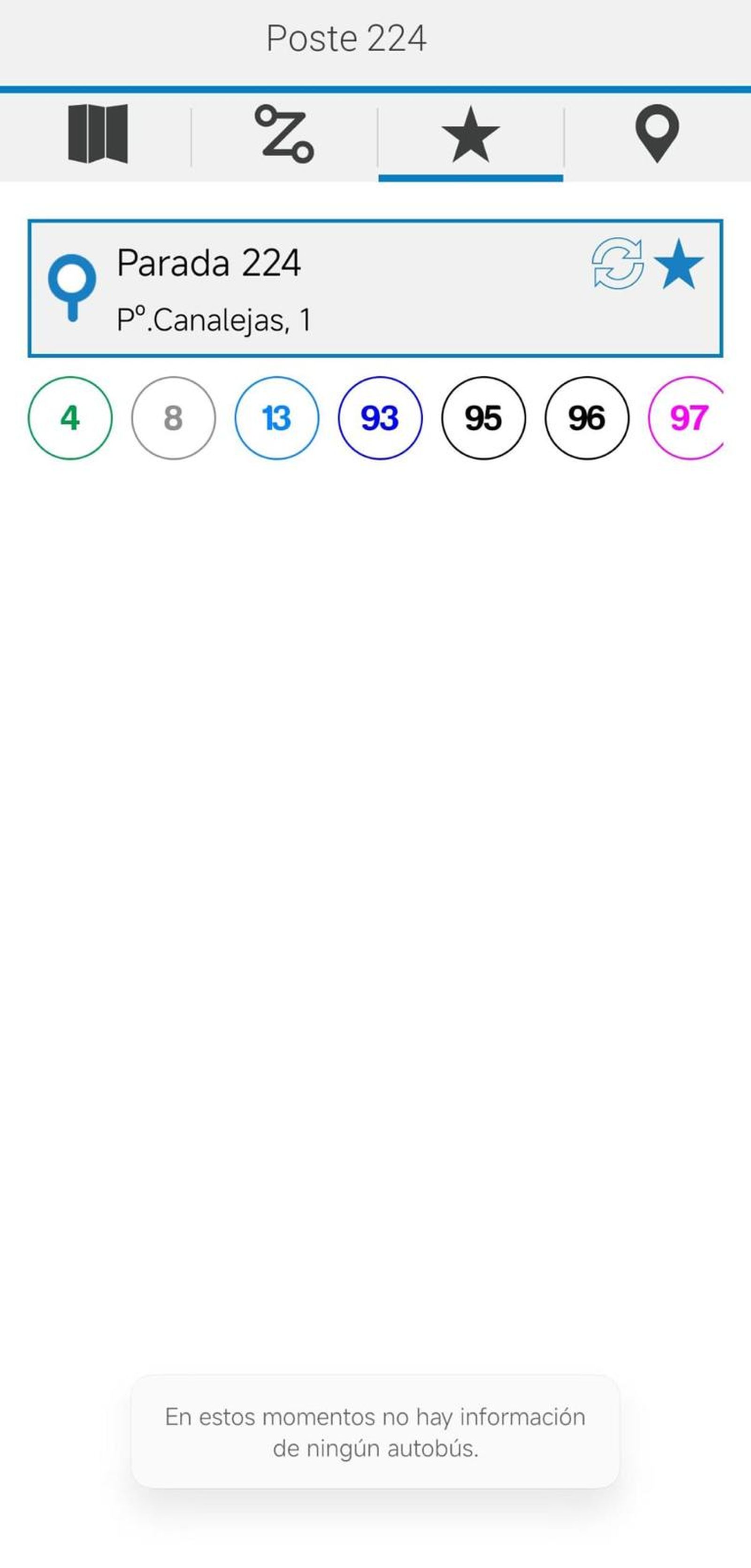 App de autobuses urbanos, inoperativa por un fallo en el sistema informático