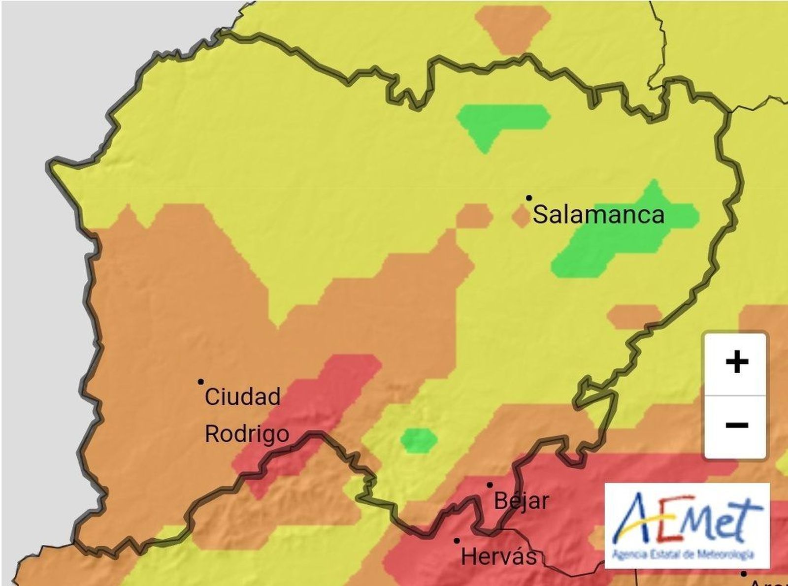 AEMET lunes 19 de agosto