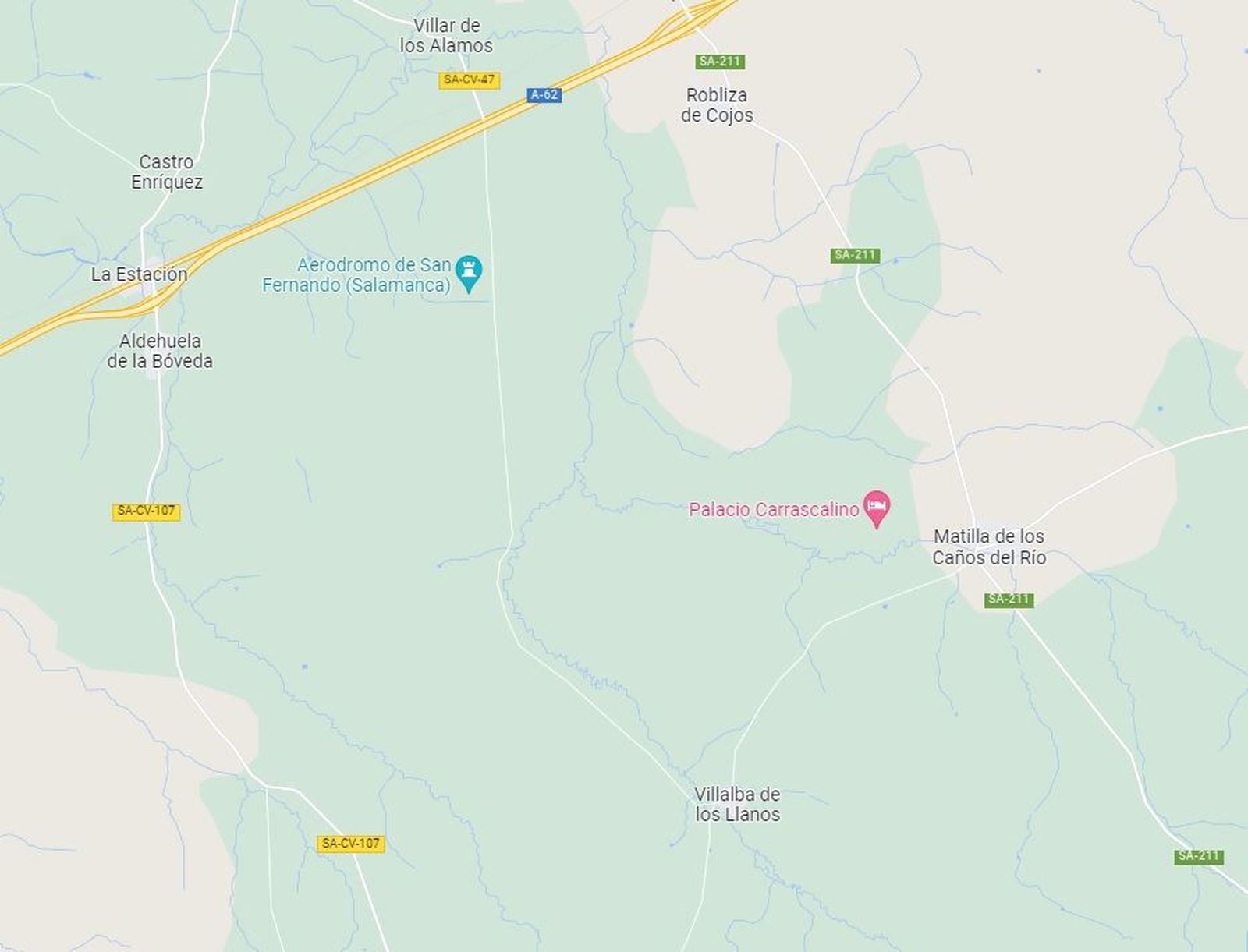 Acceso desde la N620 a Villalba de los Llanos