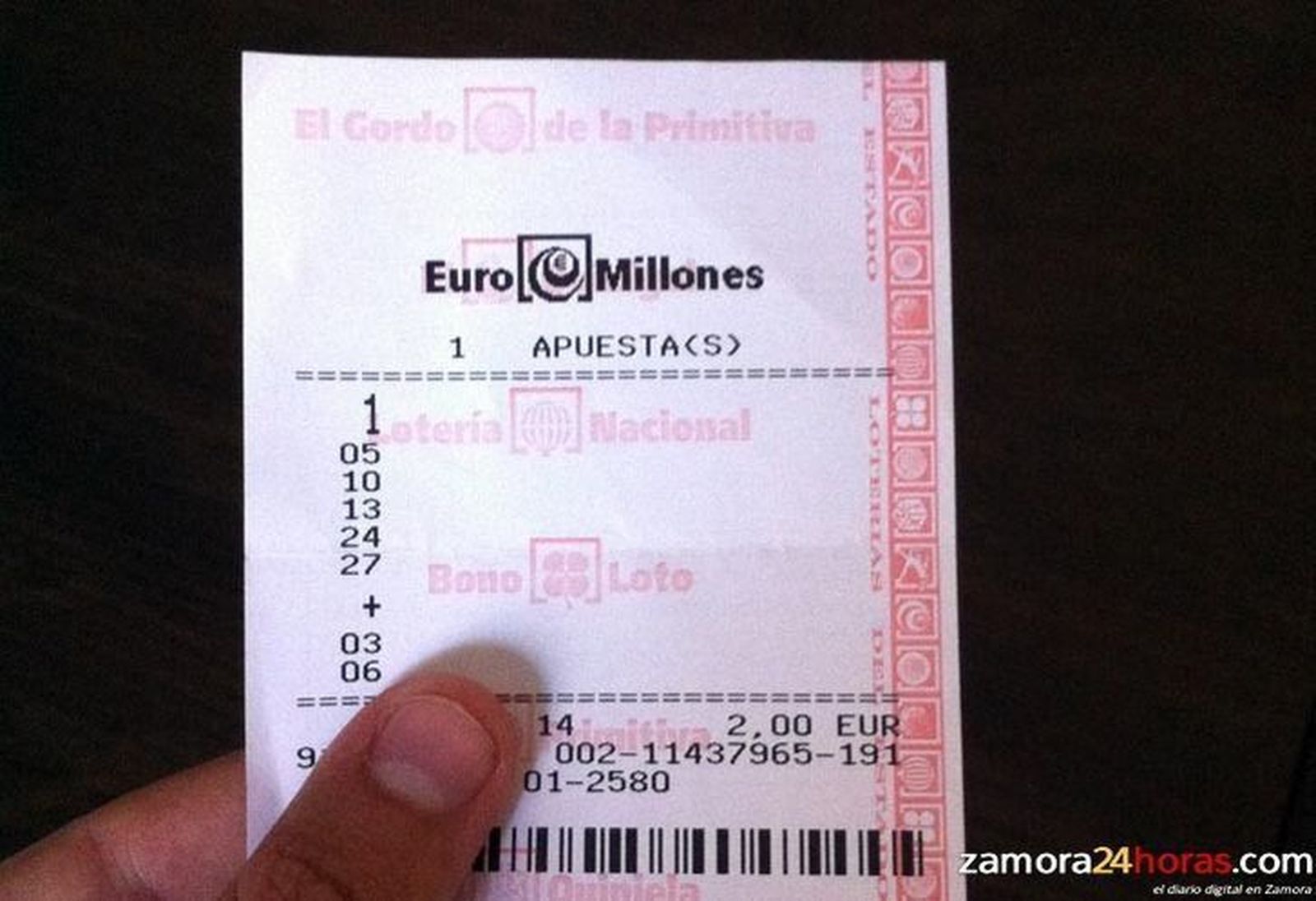 El sorteo de Euromillones deja en Zamora un premio de casi 190.000 euros