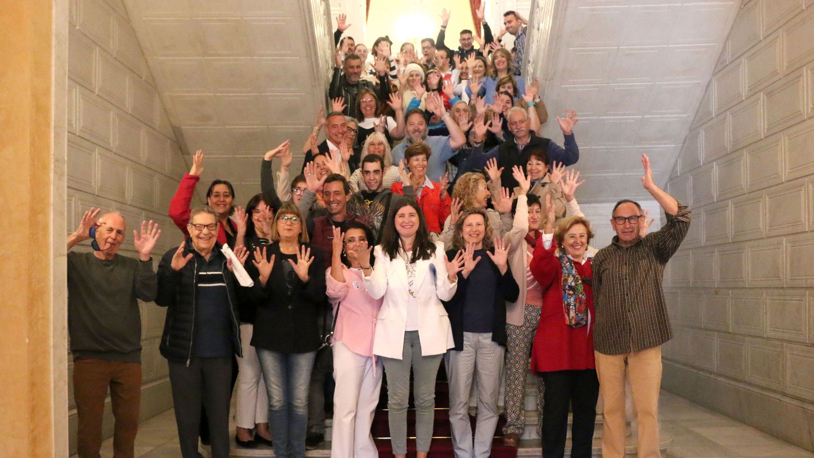 Imagen de archivo de la visita al Ayuntamiento de Salamanca por el Día Internacional de las Personas Sordas