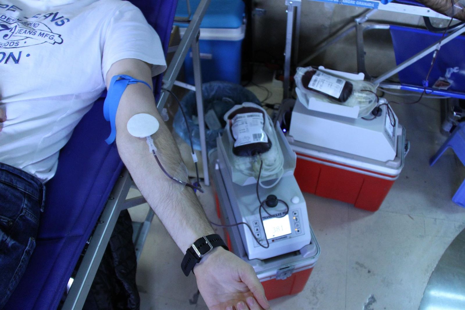 Imagen de una donación de sangre. Archivo. Imagen de una donación de sangre. Archivo.