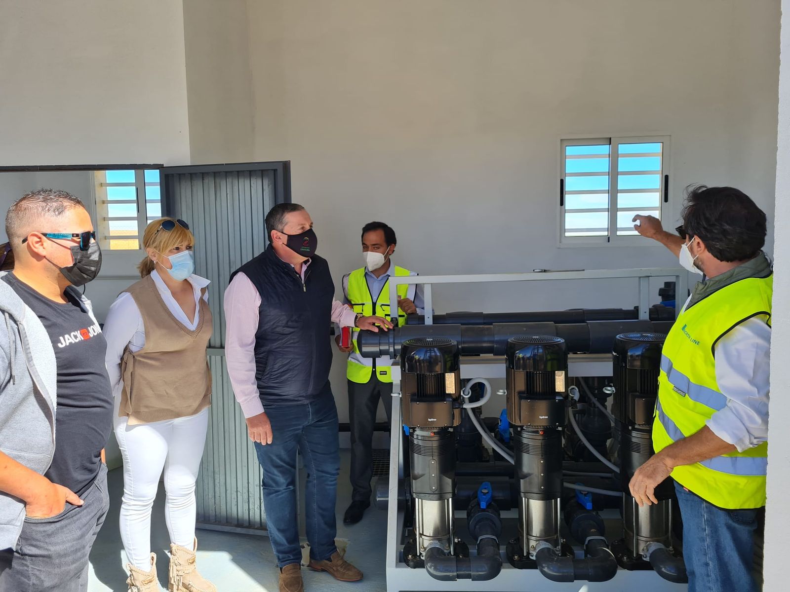 Visita a las obras de la Estación de Tratamiento de Agua Potable (ETAP) construidas en Villanueva del Campo