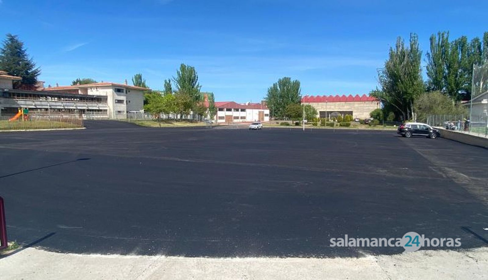 Asfalto del aparcamiento del Reina Sofía (3)