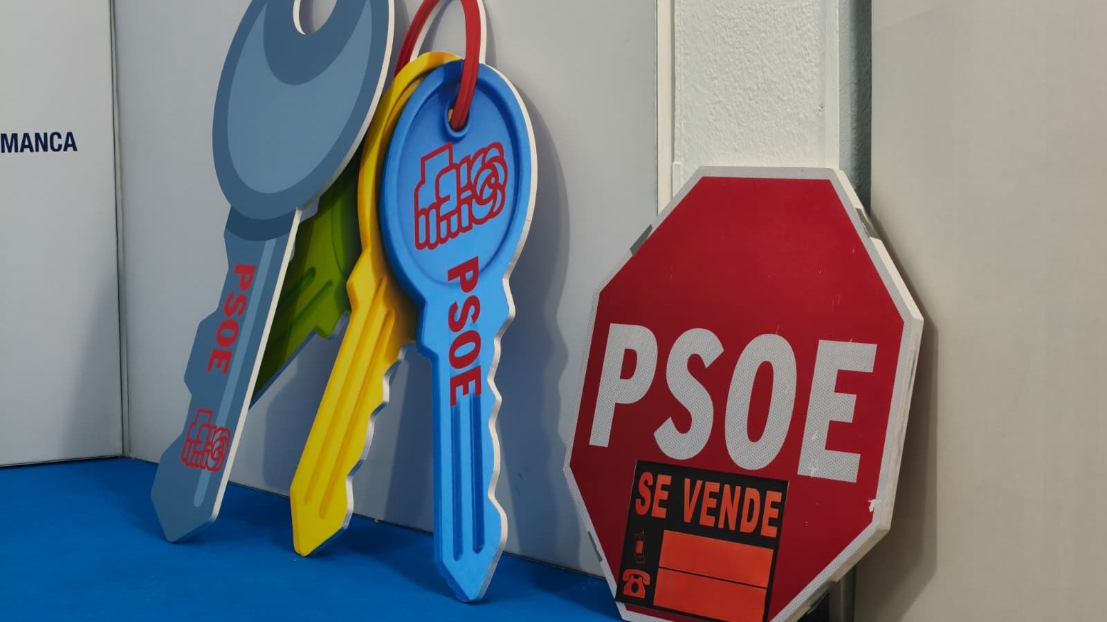 Llaves del PSOE en Salamanca realizadas por Nueva Generaciones del PP de Salamanca