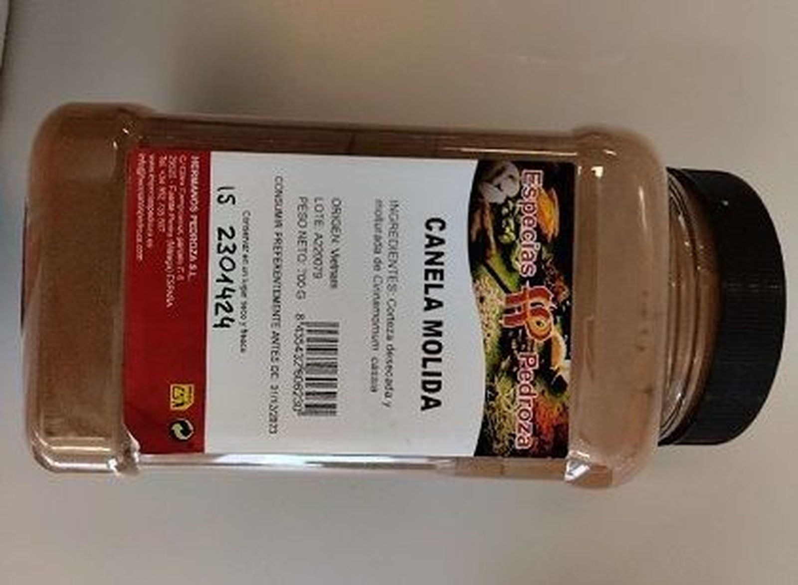 Canela molida. Producto afectado. Foto @AESAN_gob_es Canela molida. Producto afectado. Foto @AESAN_gob_es