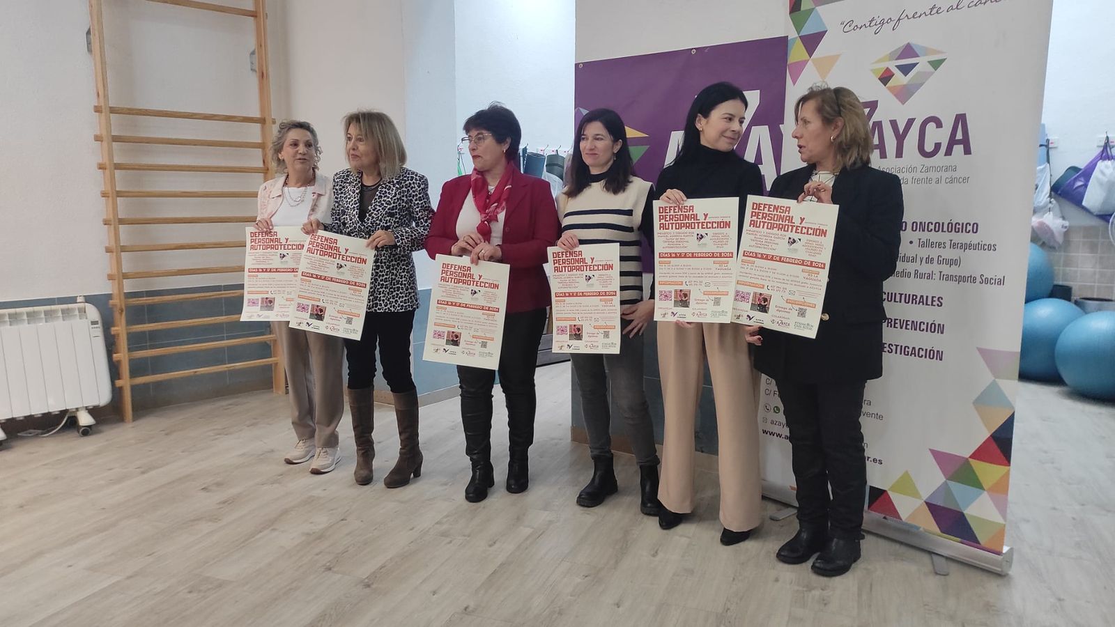 La defensa personal como nexo para colaborar y sufragar los gastos del ejercicio terapéutico oncológico en la provincia. Presentación del curso de defensa personal y autoprotección.