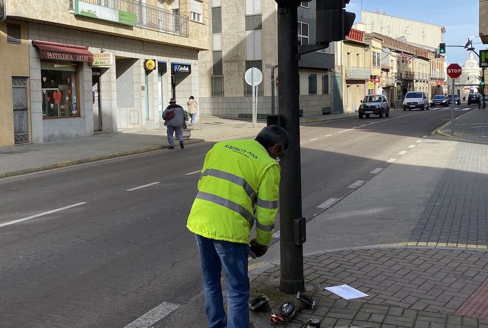 Sustitución luminarias semáforos Guijuelo