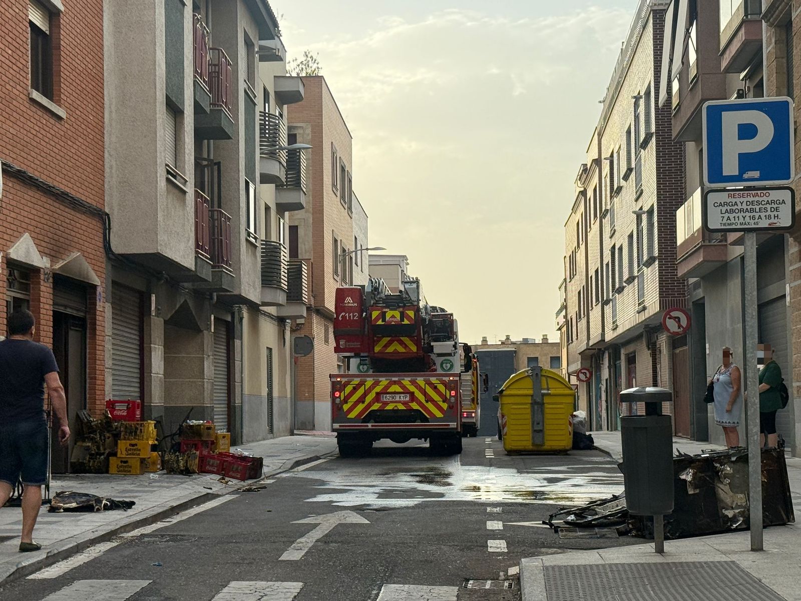 Incendio en un bar en la calle Concordia