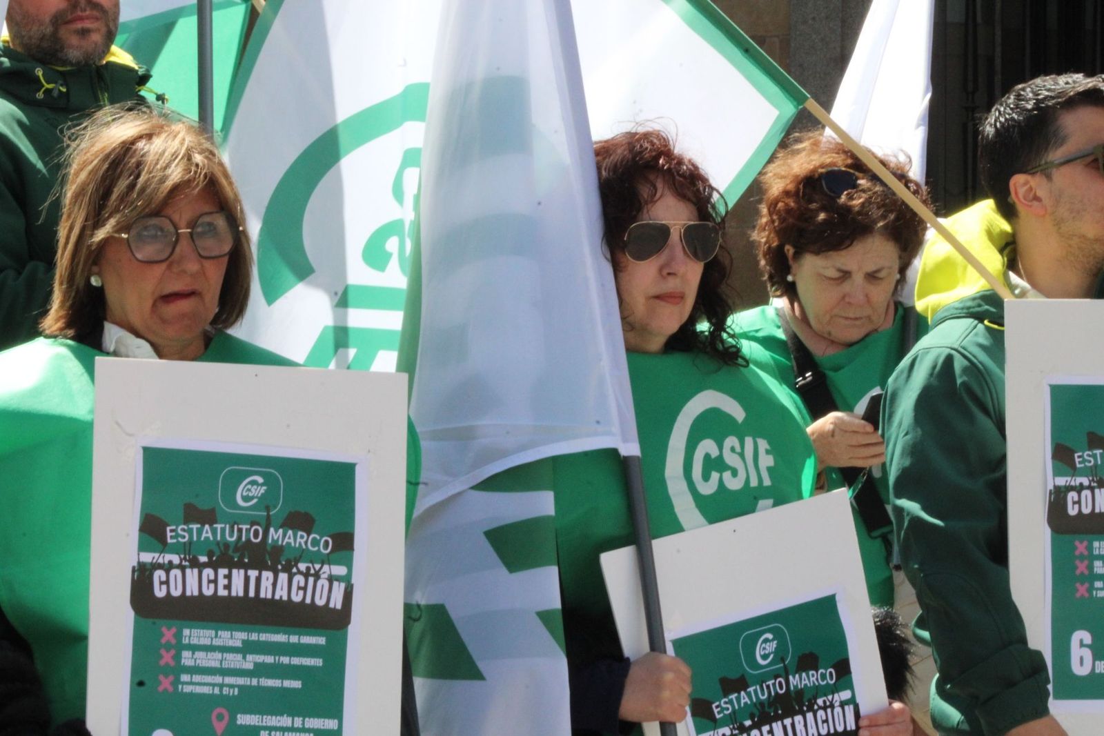 Movilización de CSIF en protesta por el estancamiento en las negociaciones del nuevo Estatuto Marco del personal sanitario y la falta de respuesta por parte del Ministerio de Sanidad