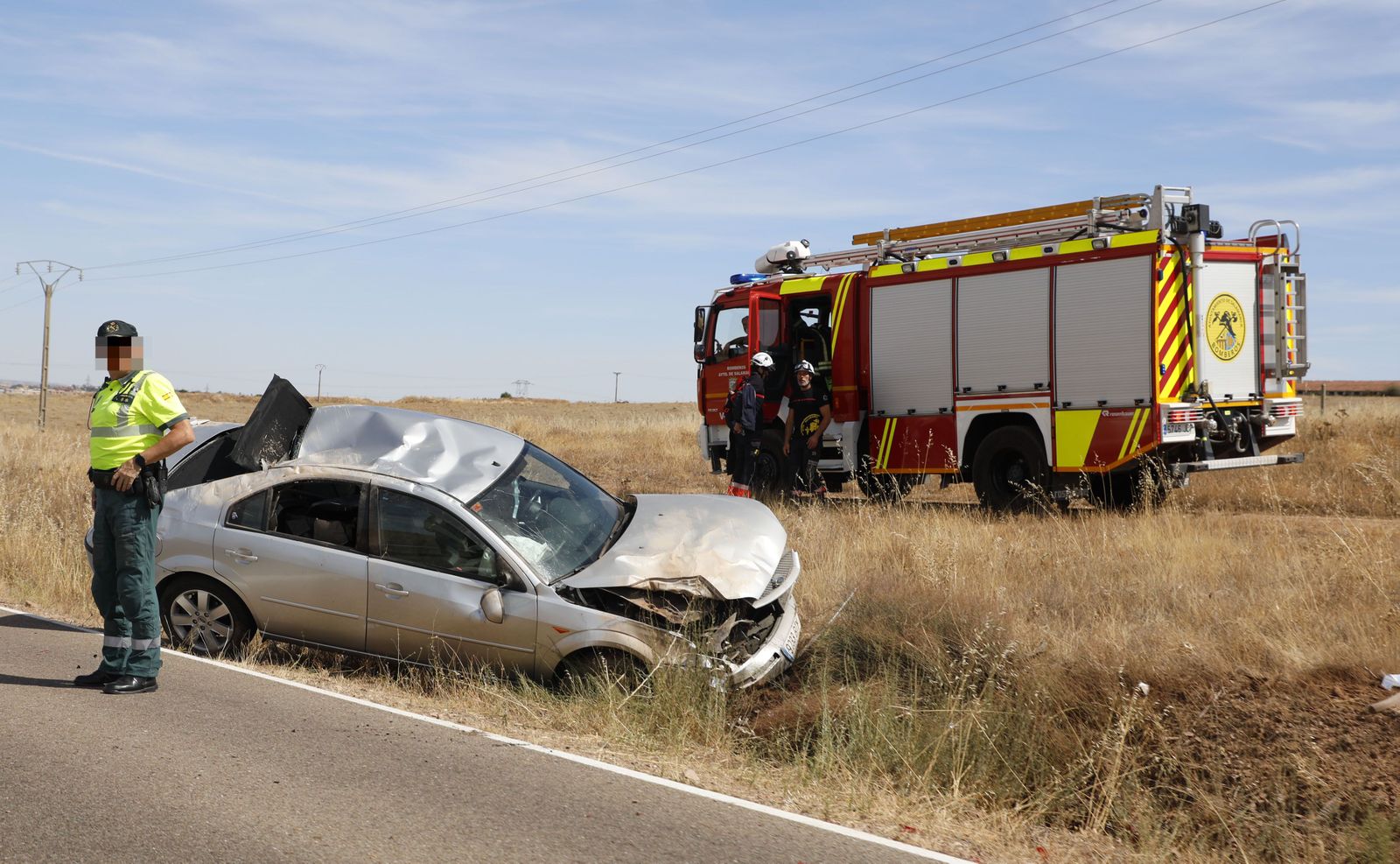 Accidente en la carretera de Matilla de los Caños en Salamanca - Susana Martín (ICAL)