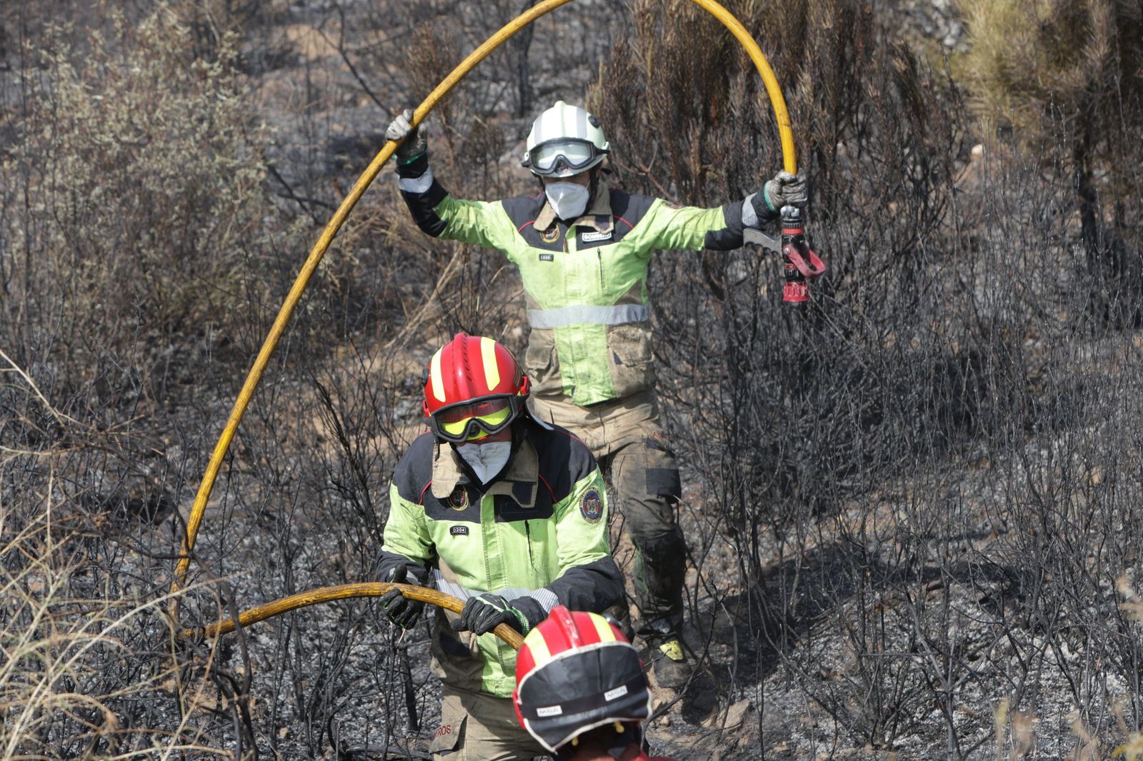 Incendio de Puercas. La situación entre Abejera y Riofrío