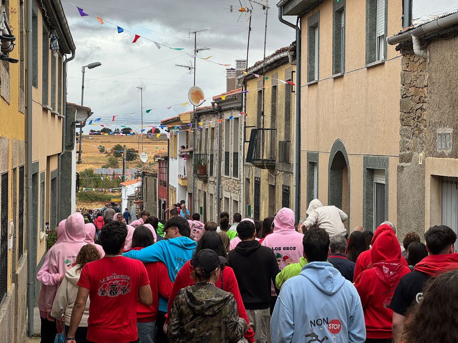 Segundo encierro con novillos de Valdeflores en Pereña de la Ribera