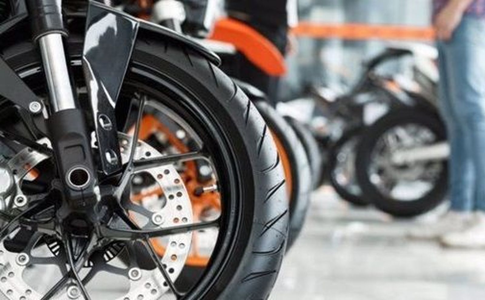 Neumático de moto. Foto EP