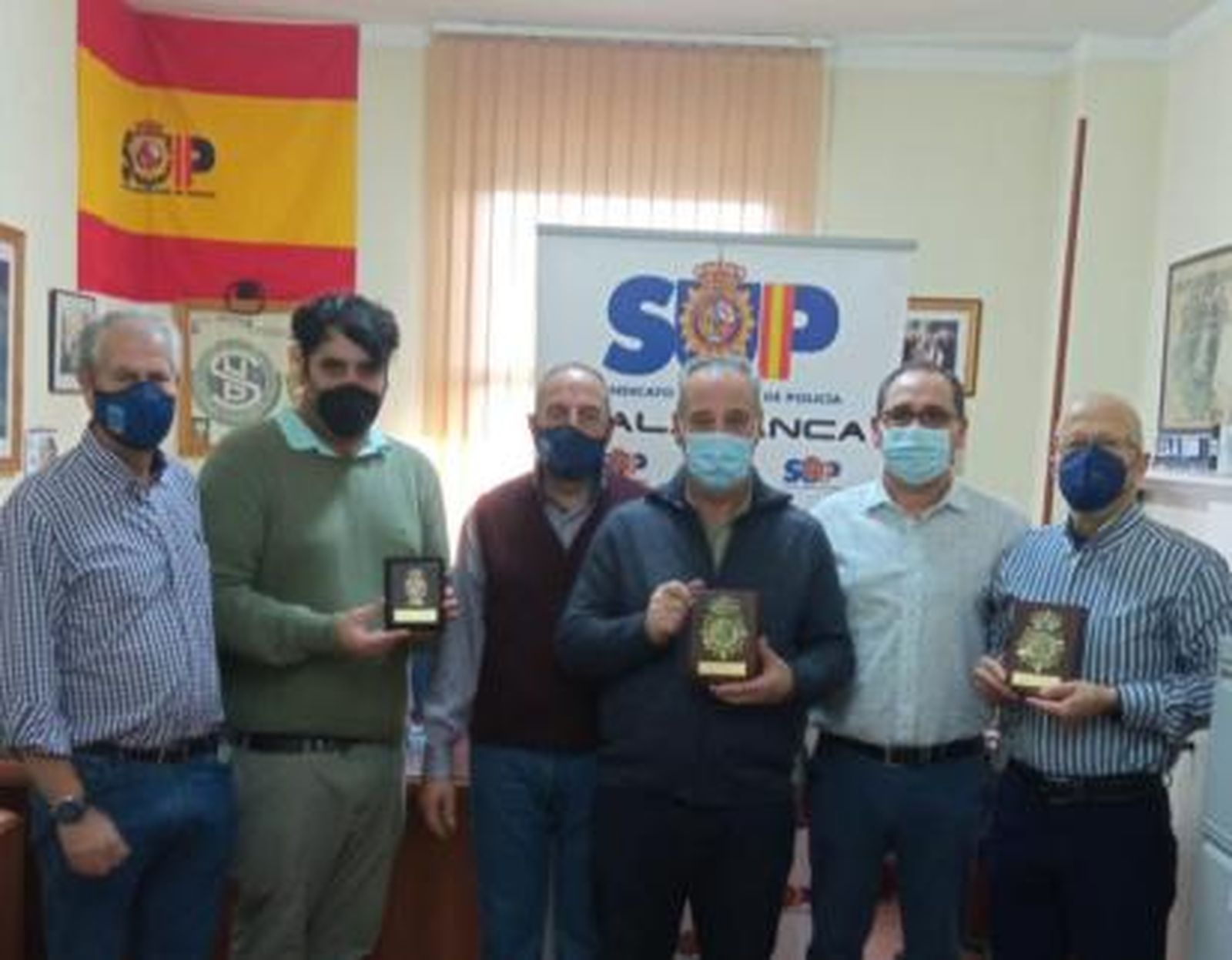 El Sindicato Unificado de Policía de Salamanca homenajea a los compañeros jubilados.