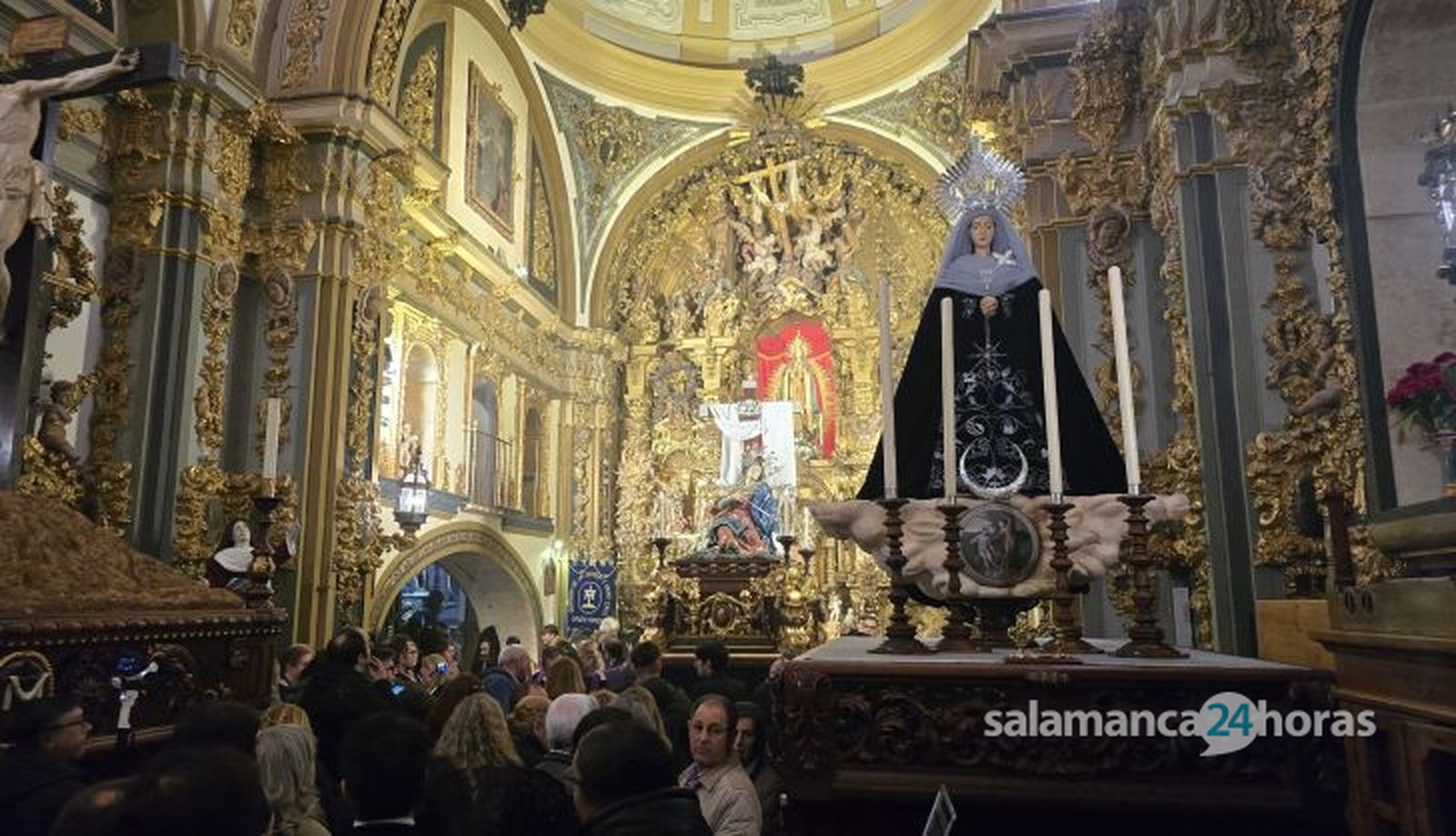 Imagen de la Santísima Virgen de los Dolores de la Ilustre Cofradía de la Vera Cruz. Foto Andrea M. 