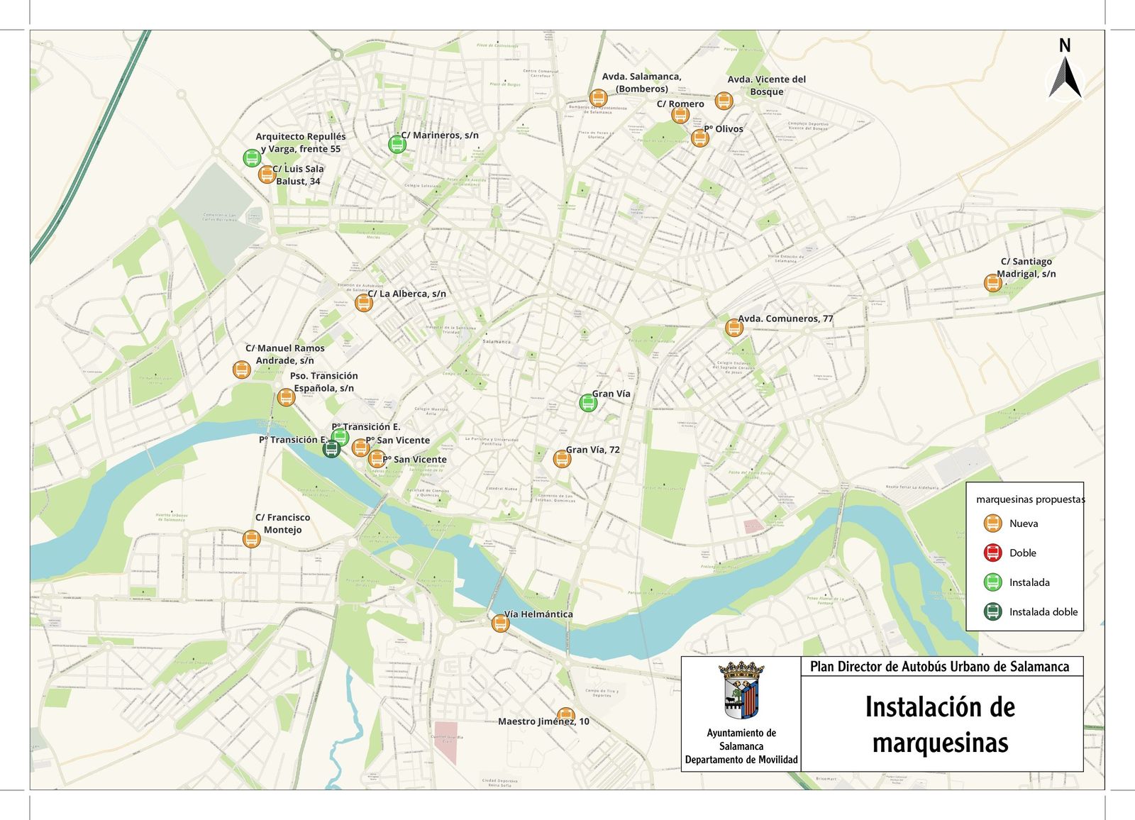 Nuevas marquesinas bus salamanca