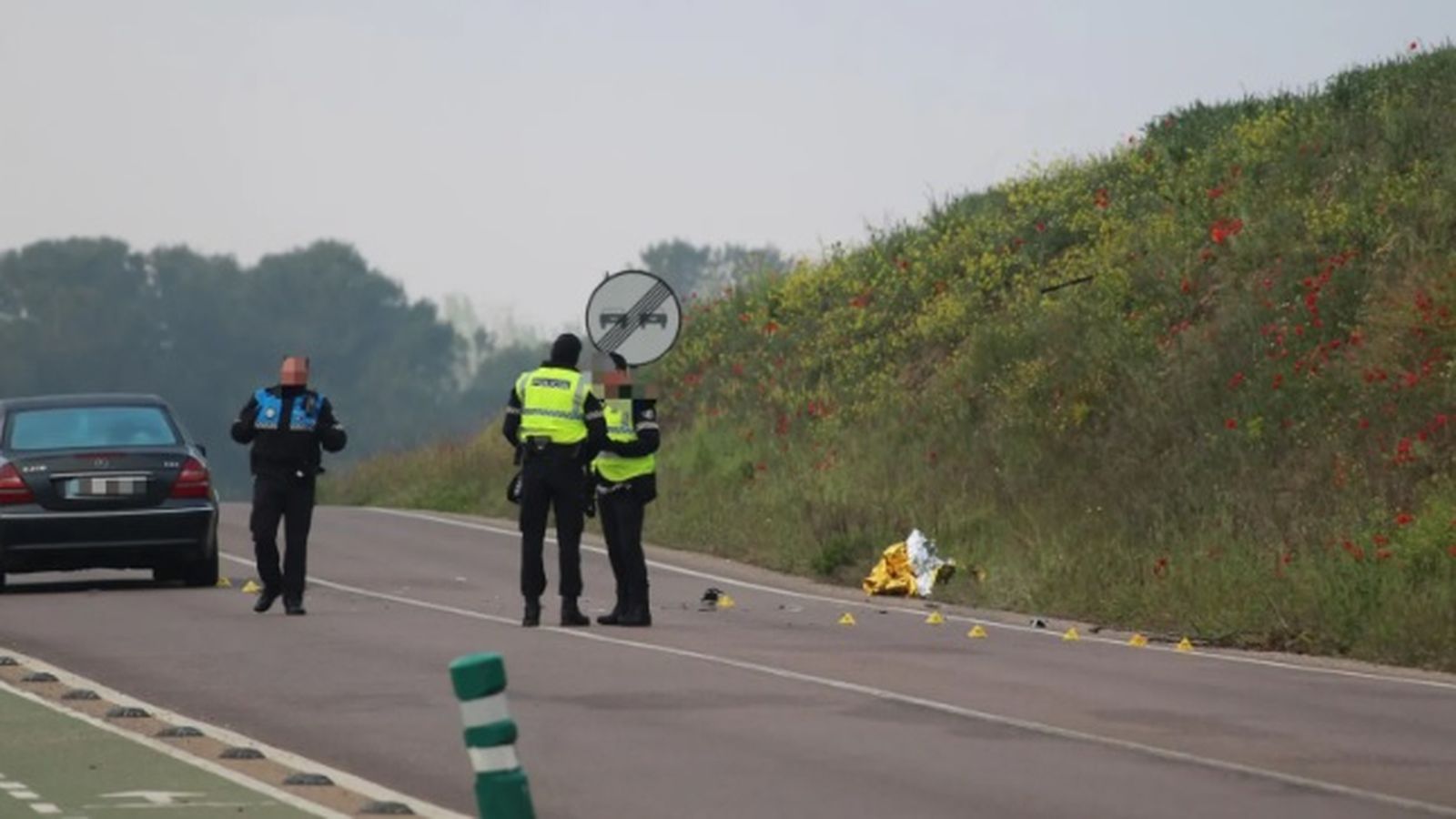 Atropello mortal en la carretera de Fuentesaúco, junto a la urbanización de las Bizarricas