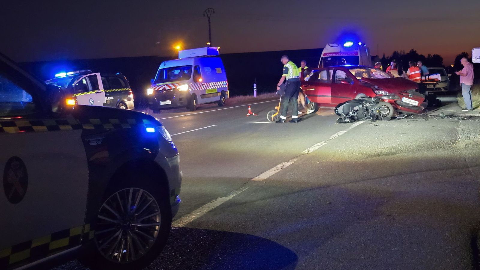 Accidente en la carretera de Pelabravo a Calvarrasa de Abajo