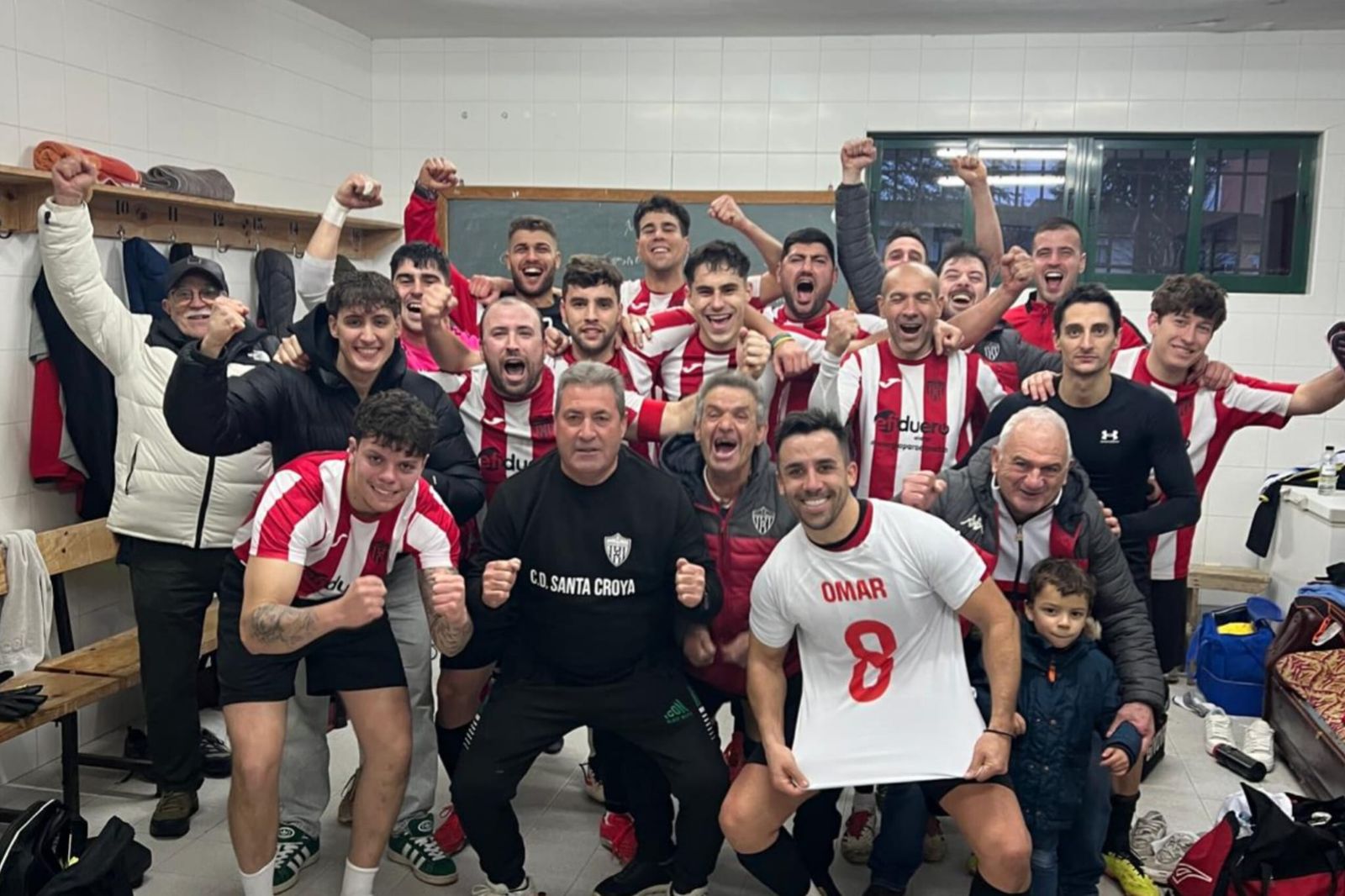 El CD Santa Croya celebra la victoria ante la Bovedana