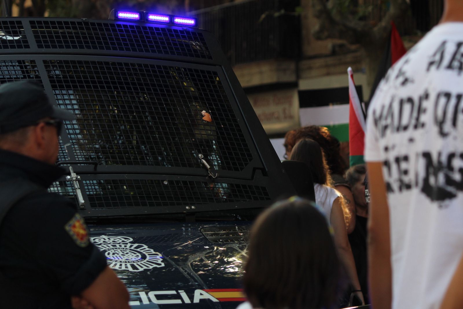 Protestas por Palestina al paso de la Vuelta Ciclista a España por Salamanca