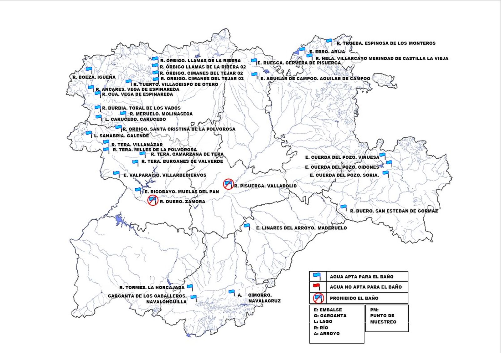 Mapa para los próximos días