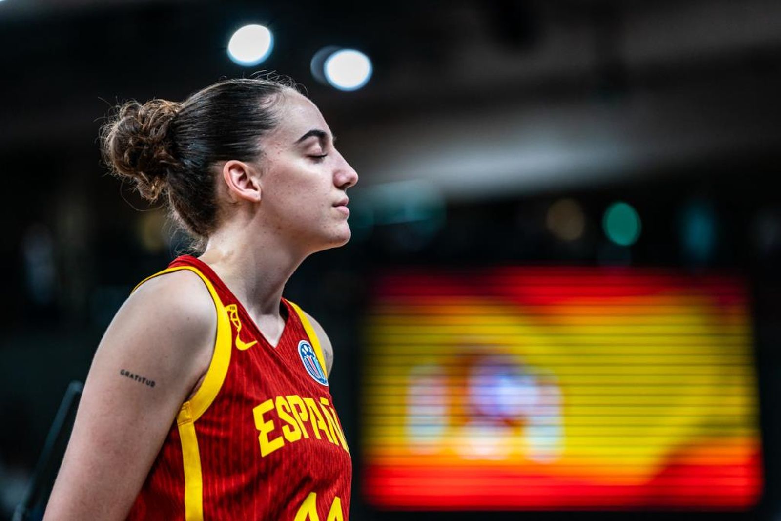 Iyana Martín, en un partido con la Selección Española de baloncesto