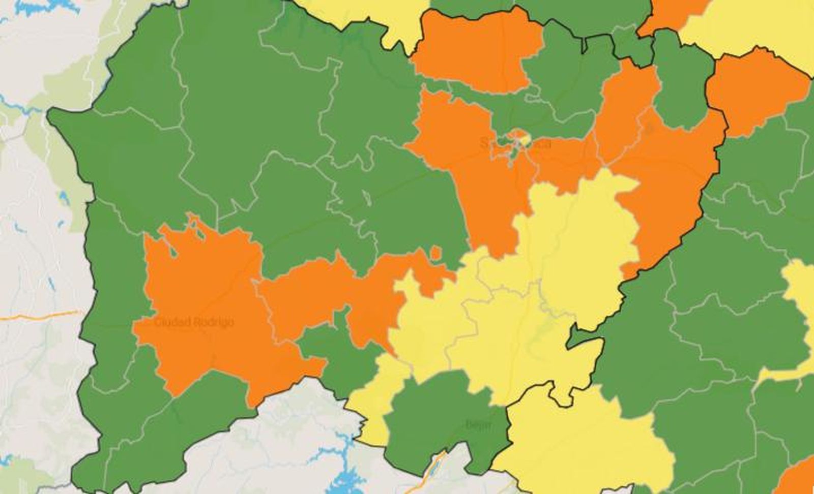 Mapa coronavirus domingo