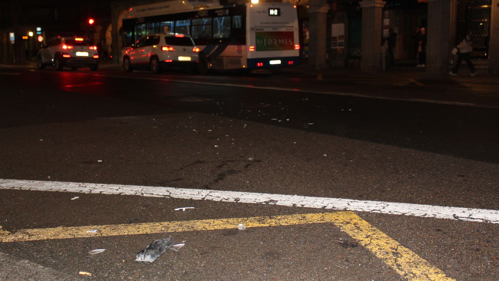 Accidente de moto en gran vía