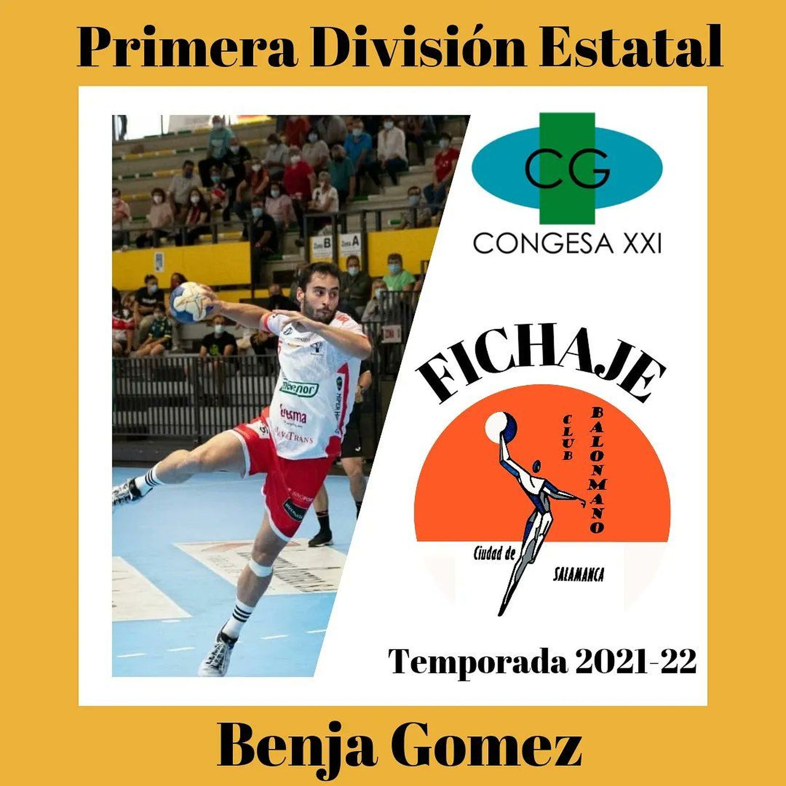 Benja Gómez, nuevo jugador del BM Salamanca / FOTO BM Salamanca.