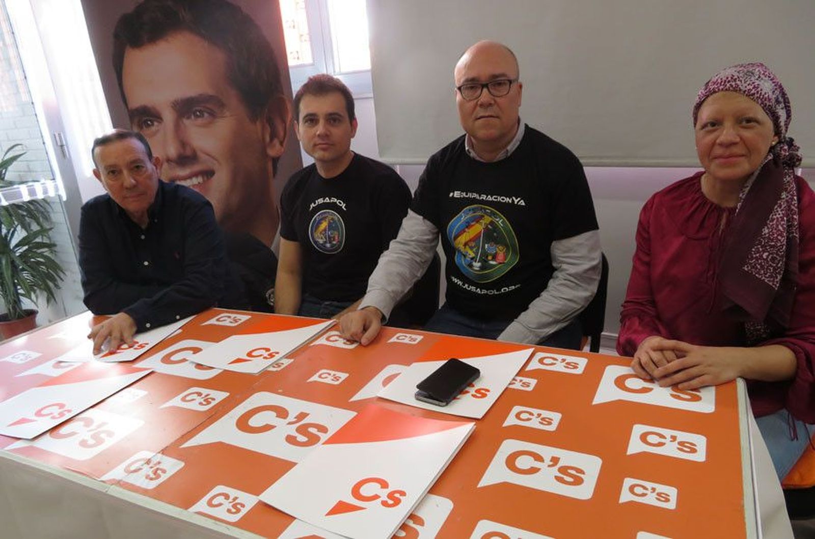Ciudadanos Zamora directiva reunión con Jusapol manifestación febrero (31 01 2018)