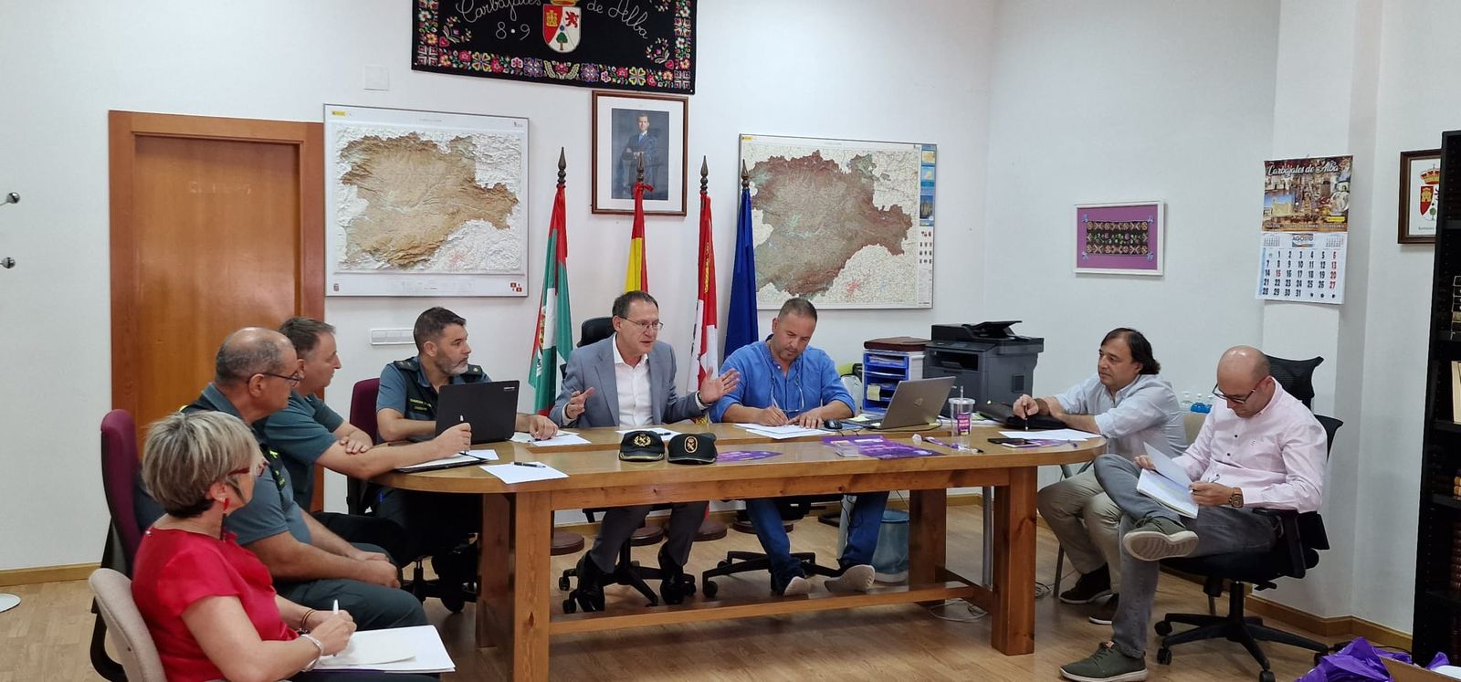 Reunión de coordinación en Carbajales