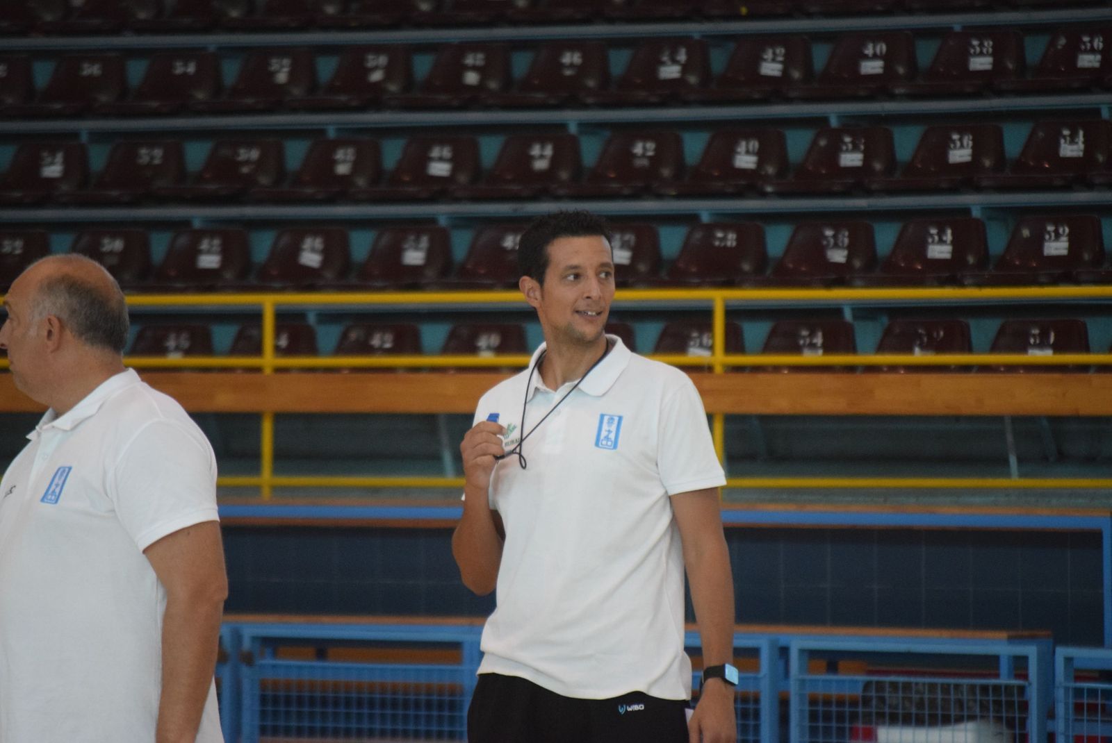 Saulo Hernández durante un entrenamiento del CB Zamora