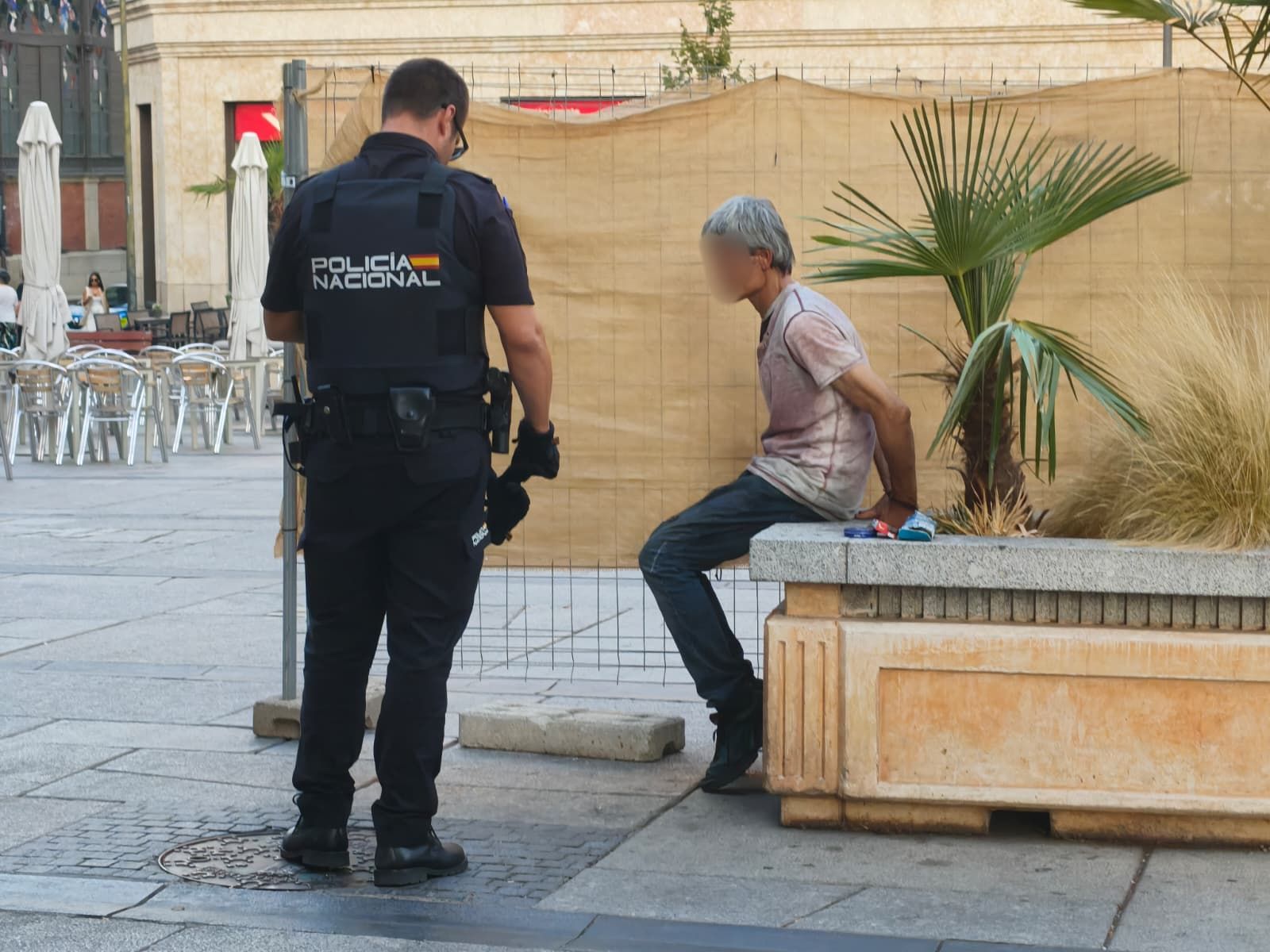 Detenido en la Plaza Mayor de Salamanca tras una orden de búsqueda y captura