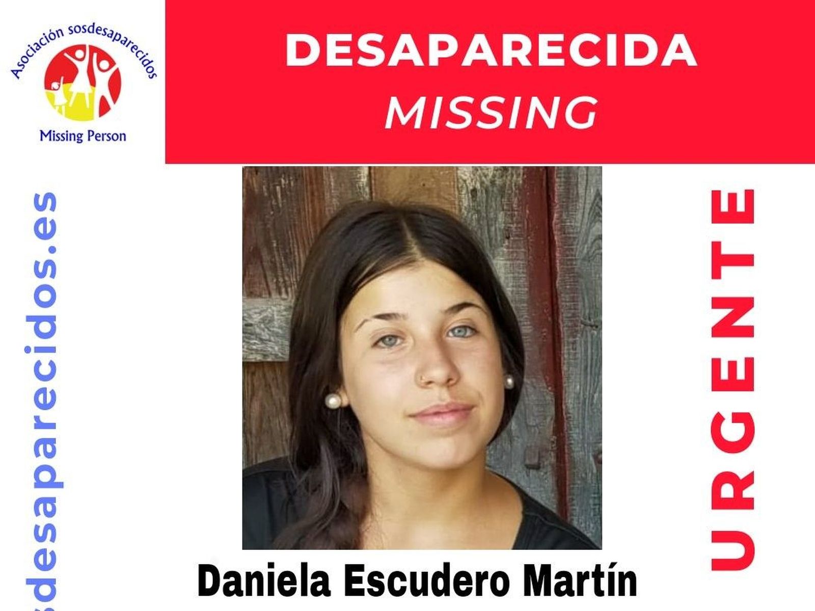 Cartel de la desaparecida Daniela Escudero Martín