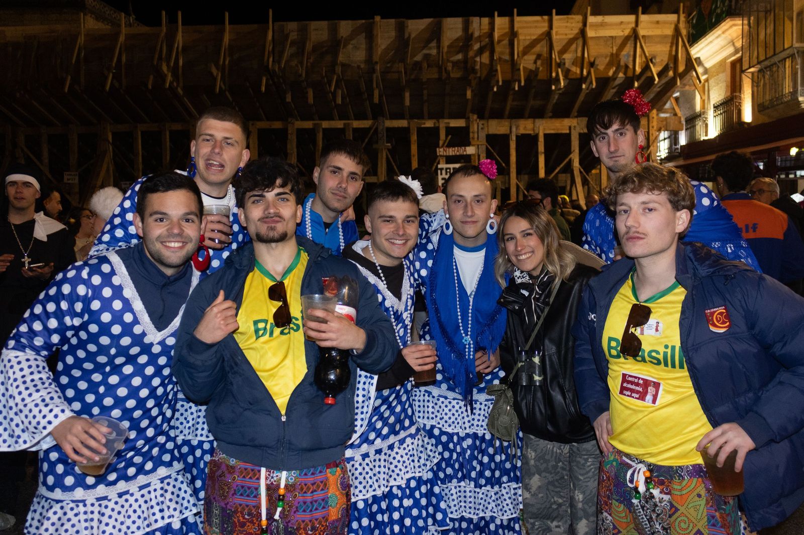 Salamanca de noche, sábado del Carnaval del Toro de Ciudad Rodrigo